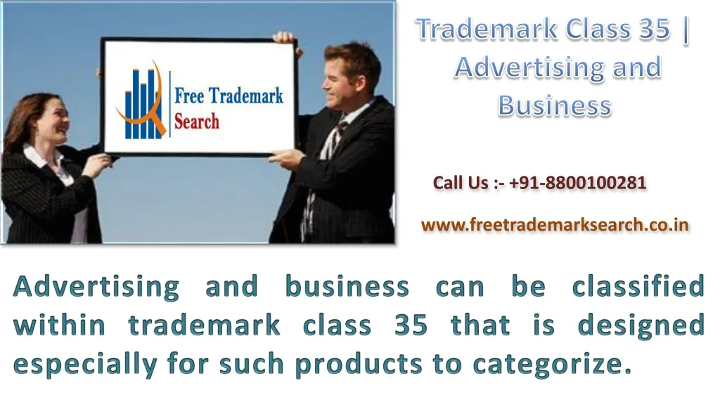 trademark class 35 advertising and business