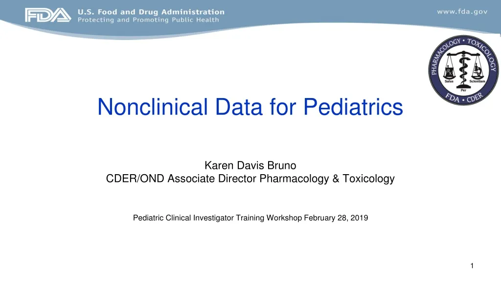 nonclinical data for pediatrics