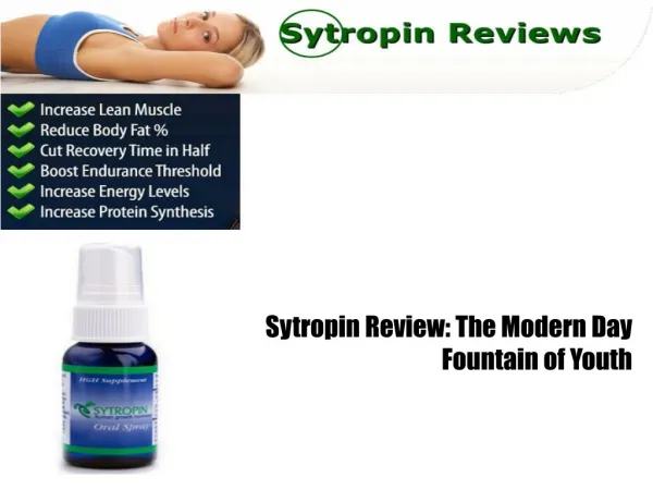 Sytropin Review- The Modern Day Fountain of Youth