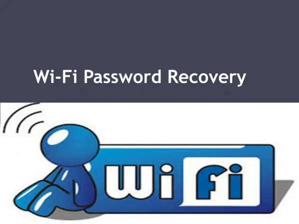 Wifi PasswordRecovery - How to Recover Wifi Password