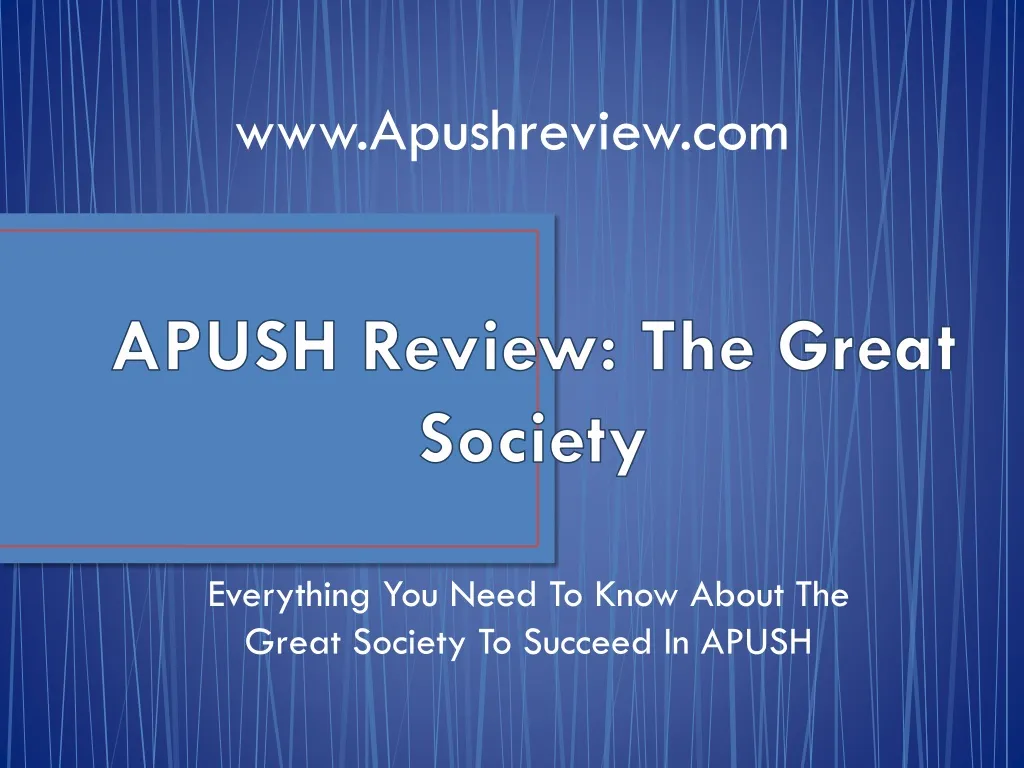 apush review the great society