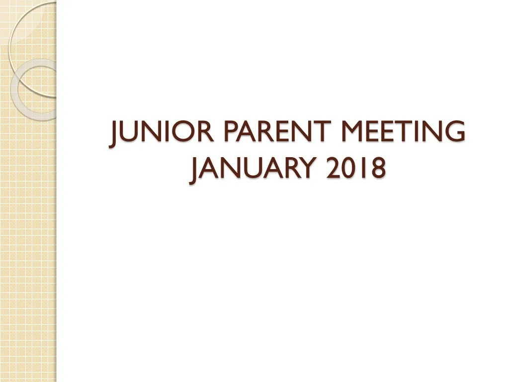 junior parent meeting january 2018
