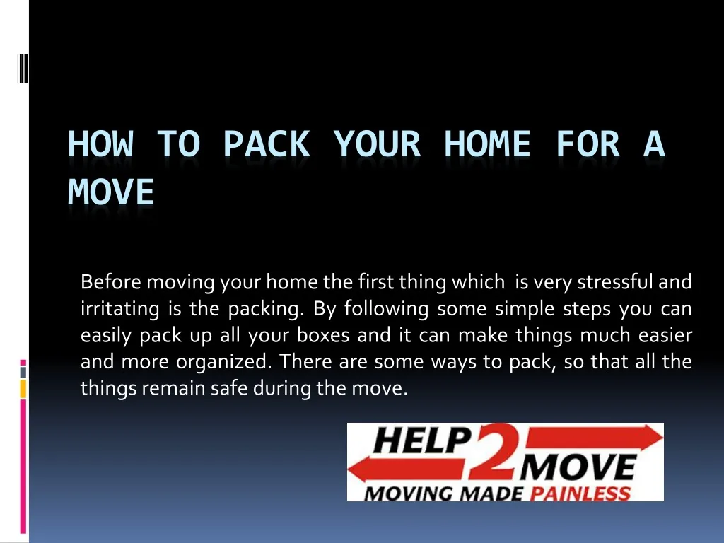 how to pack your home for a move