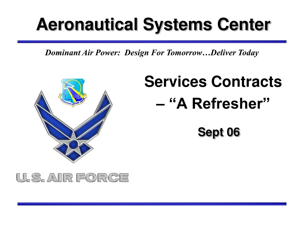 services contracts a refresher sept 06