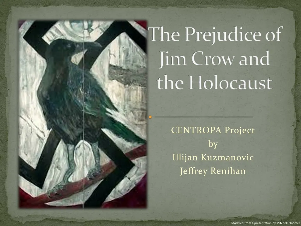 the prejudice of jim crow and the holocaust