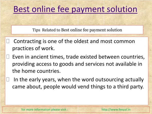Useful Information about best online fee payment solution