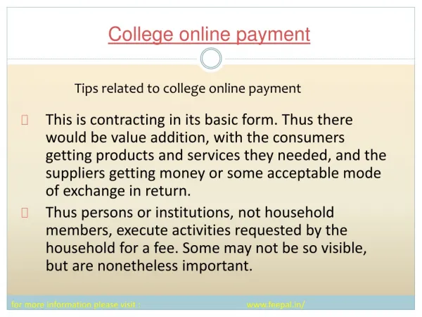 Feepal provide batter services college online payment
