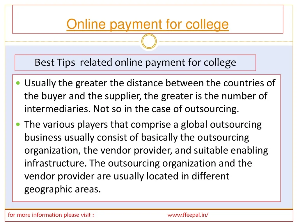online payment for college
