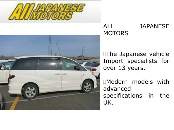 An Exclusive collection of Japanese Cars