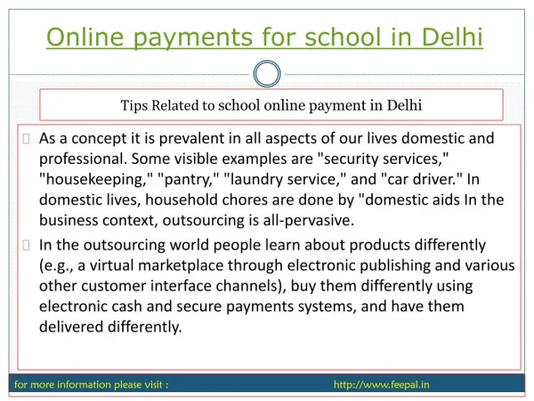 Fundamental of online payment for school in Delhi