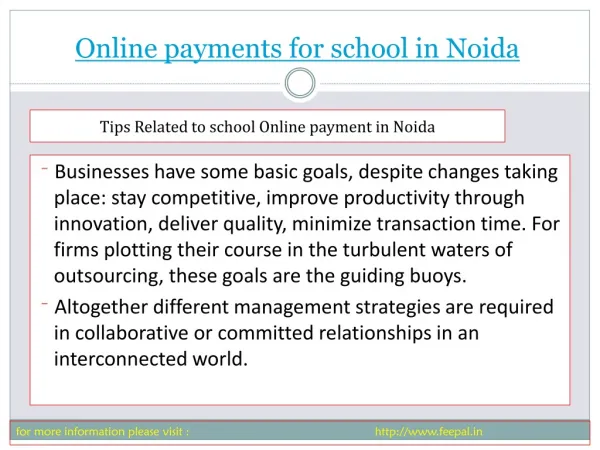 Local news about online paymnet for school in Noida