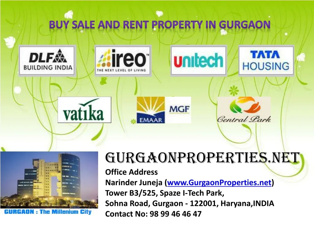 buy sale and rent property in gurgaon