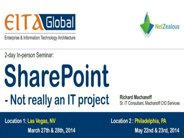 SharePoint - Not really an IT project BY EITAGlobal