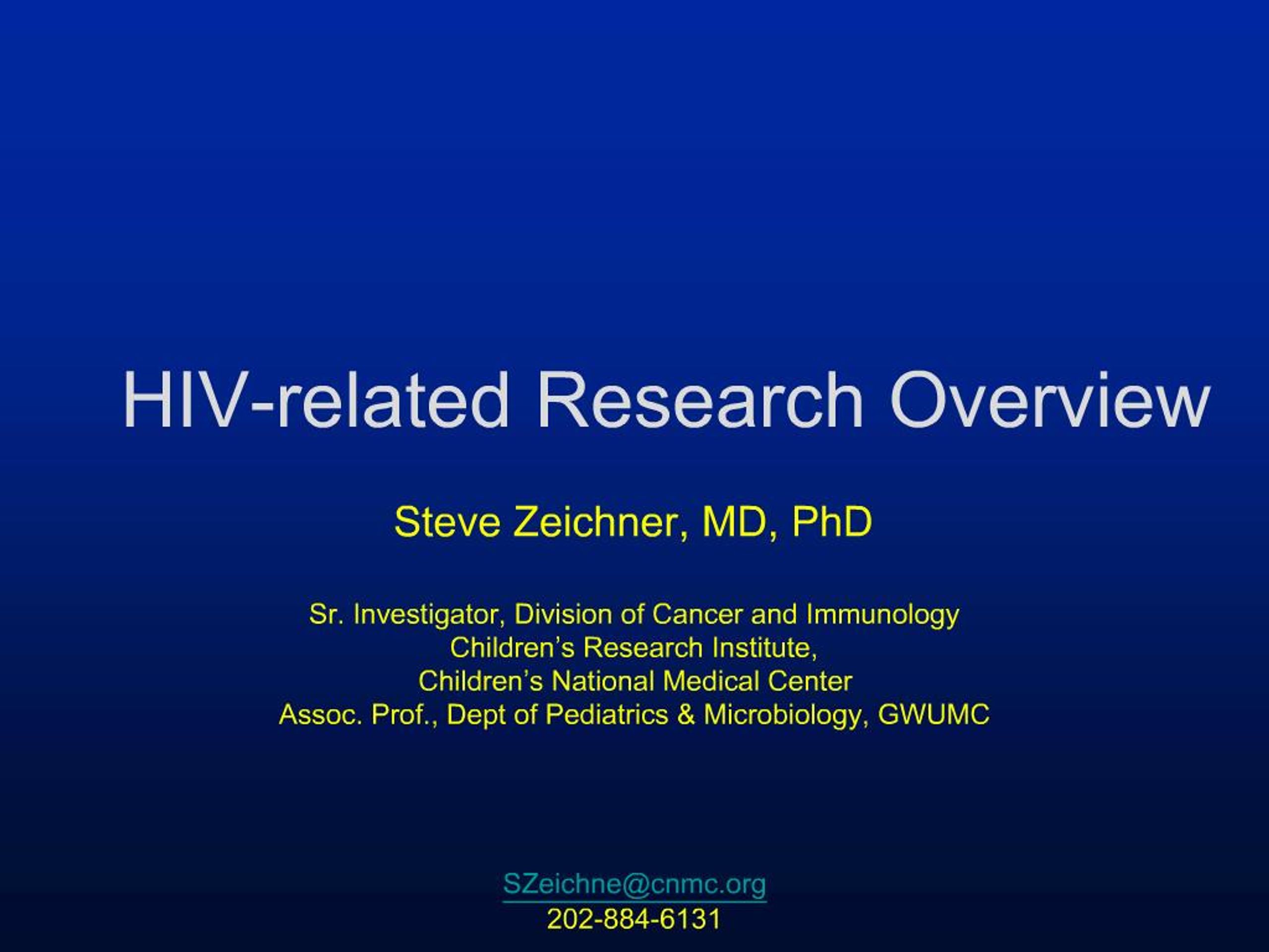 PPT - HIV-related Research Overview PowerPoint Presentation, free ...