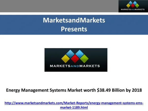 Energy Management Systems Market worth $38.49 Billion by 201