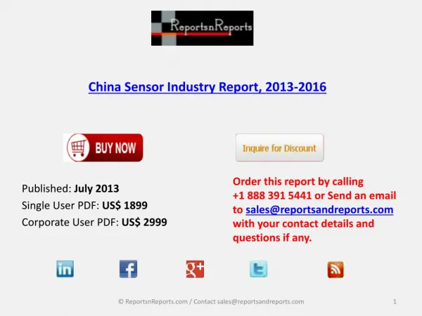 2013-2016 China Sensor Industry Report Analysis