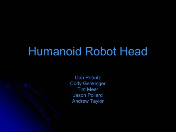 Humanoid Robot Head