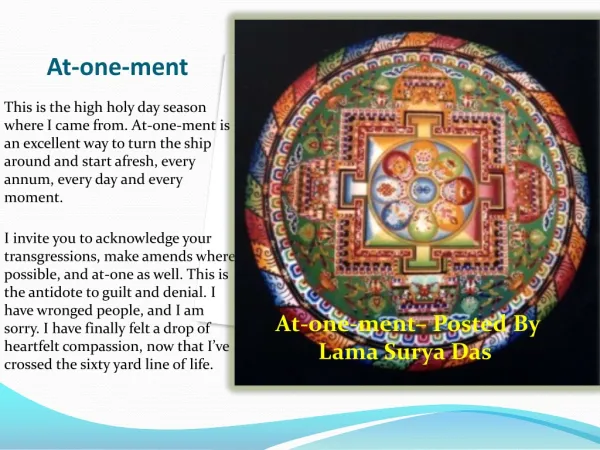At-one-ment - Lama Surya Das Scandal