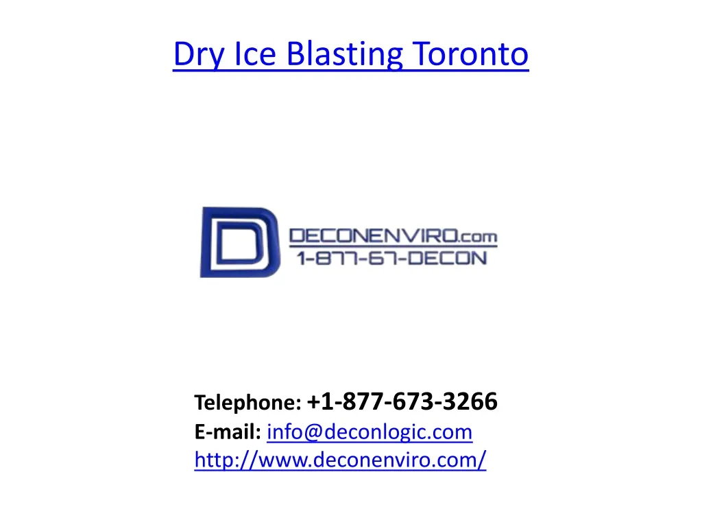 dry ice blasting toronto