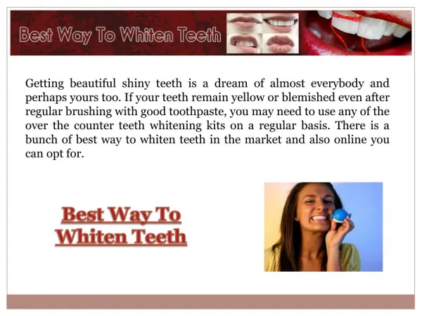 Best Way To Whiten Teeth At Home