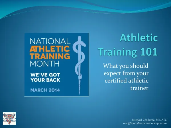 What You Should Expect from your Athletic Trainer (2014)