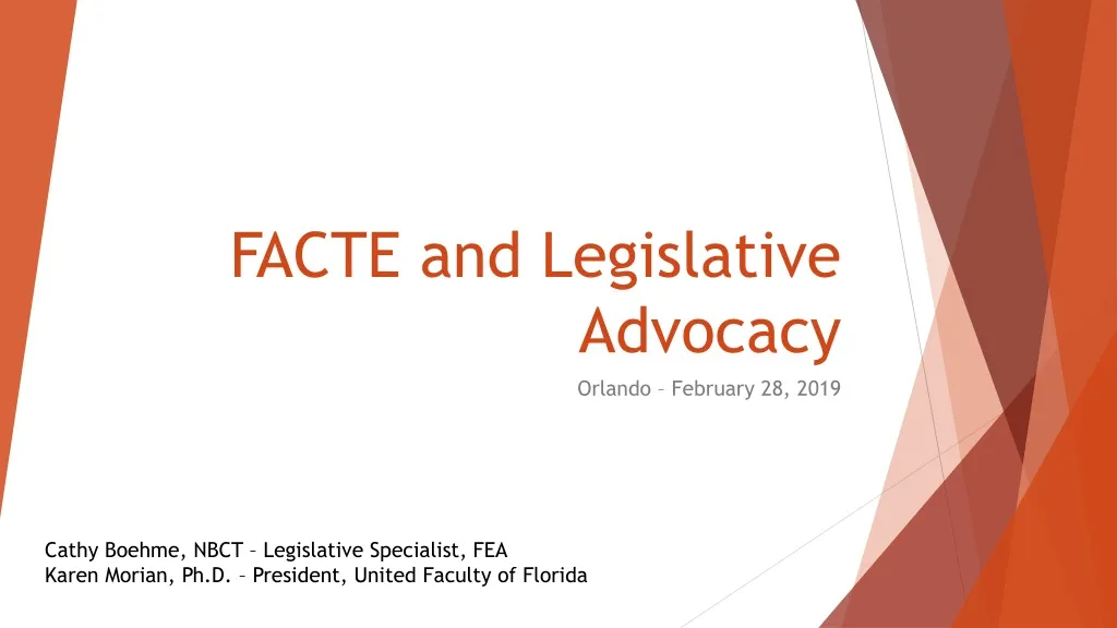 facte and legislative advocacy