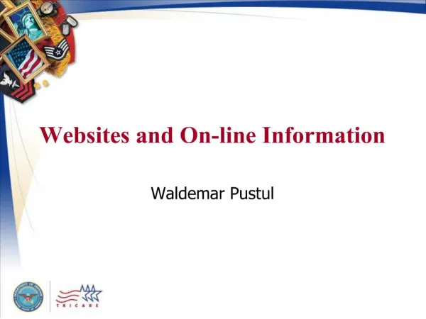 Websites and On-line Information