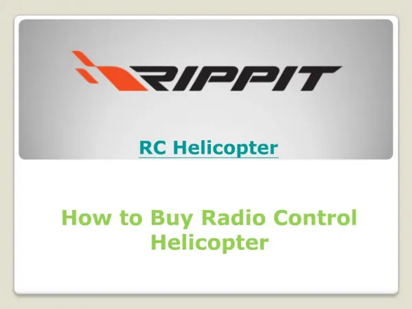 How to Buy Radio Control Helicopter