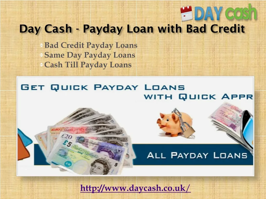 day cash payday loan with bad credit