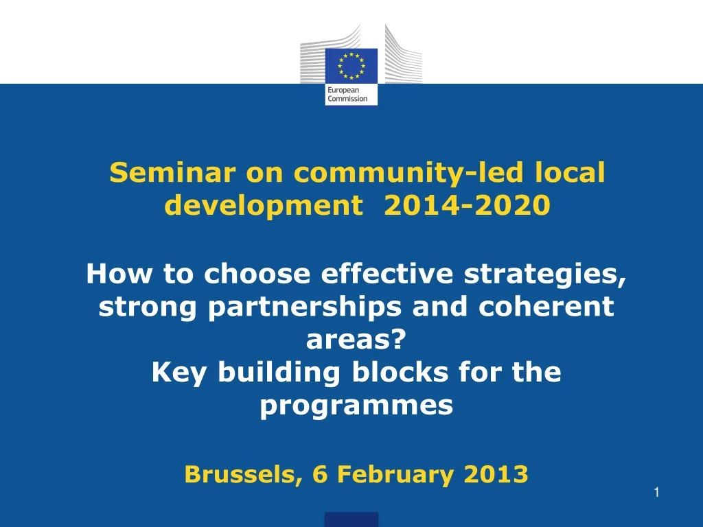 seminar on community led local development 2014 2020