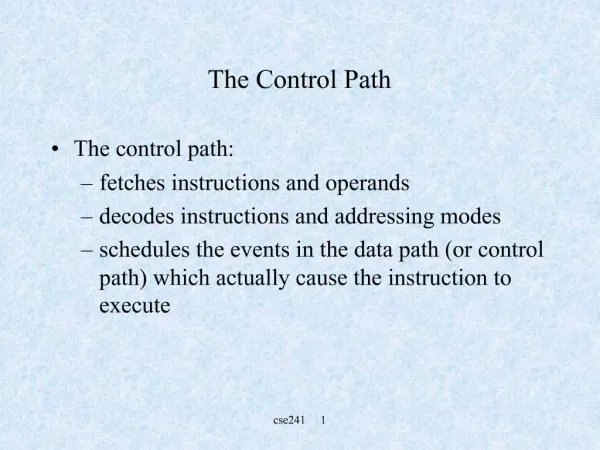 The Control Path