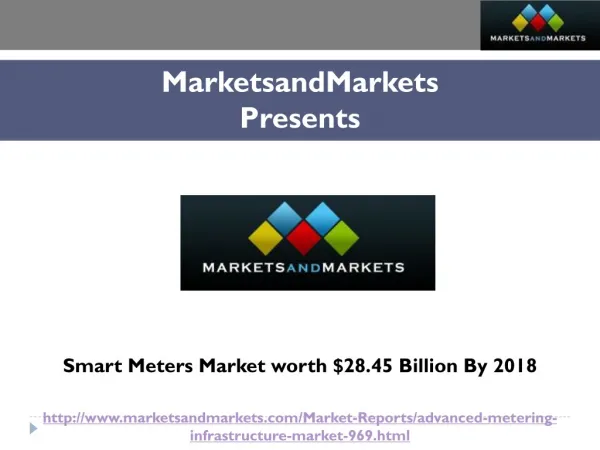 Smart Meters Market worth $28.45 Billion By 2018