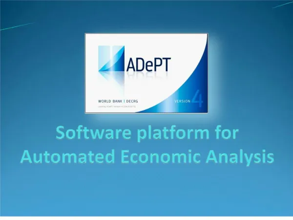 software platform for automated economic analysis
