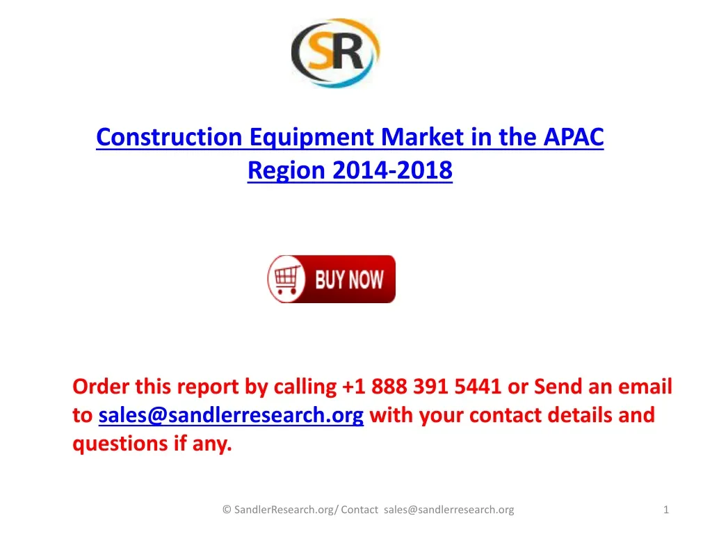 construction equipment market in the apac region 2014 2018