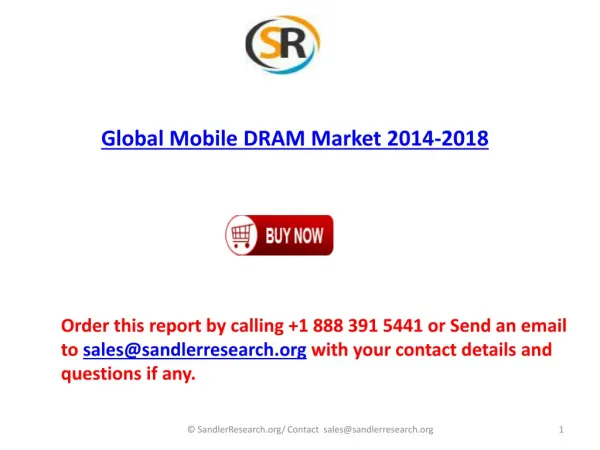 Global Mobile DRAM market to grow at a CAGR of 10.4 percent