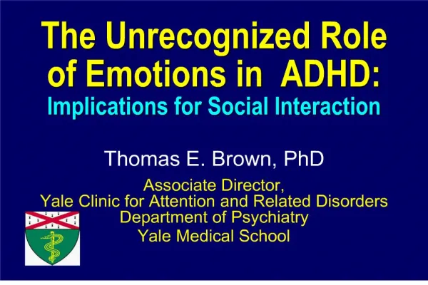 the unrecognized role of emotions in adhd: implications for social interaction