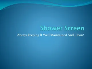 Shower Screen: Always keeping It Well Maintained And Clean! - slide 1