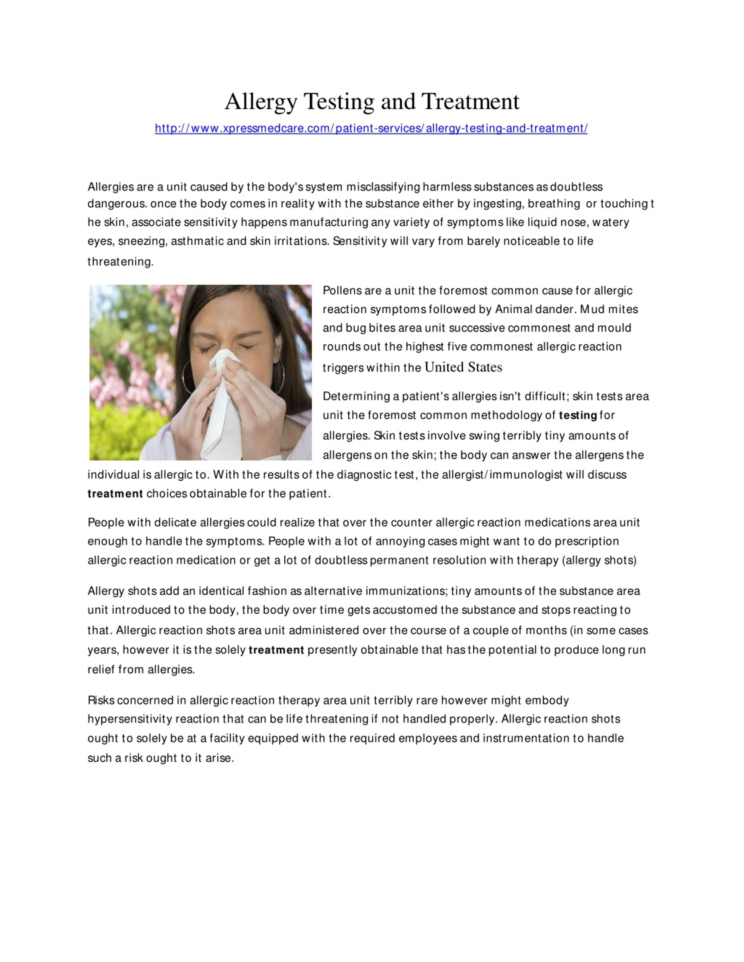 PPT - Allergy Testing and Treatment PowerPoint Presentation, free ...