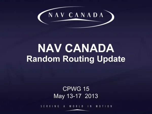 NAV CANADA Random Routing Update