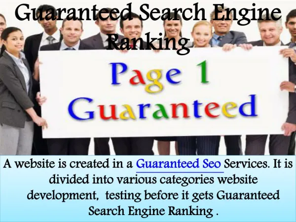 Guaranteed Seo Services