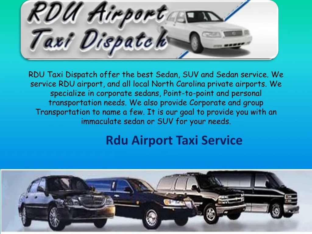 rdu airport taxi service