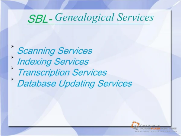 Genealogical services