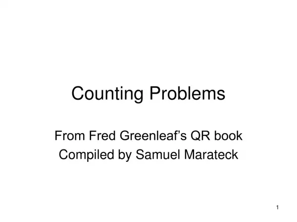 Counting Problems