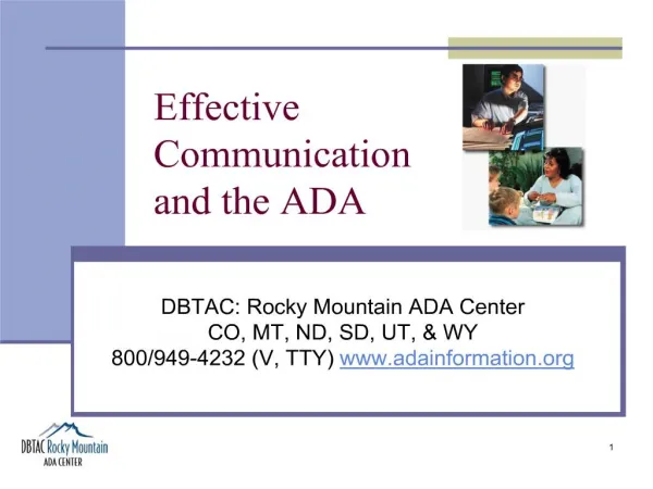 effective communication and the ada