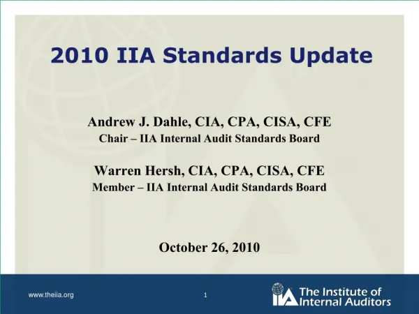 2010 IIA Standards Update