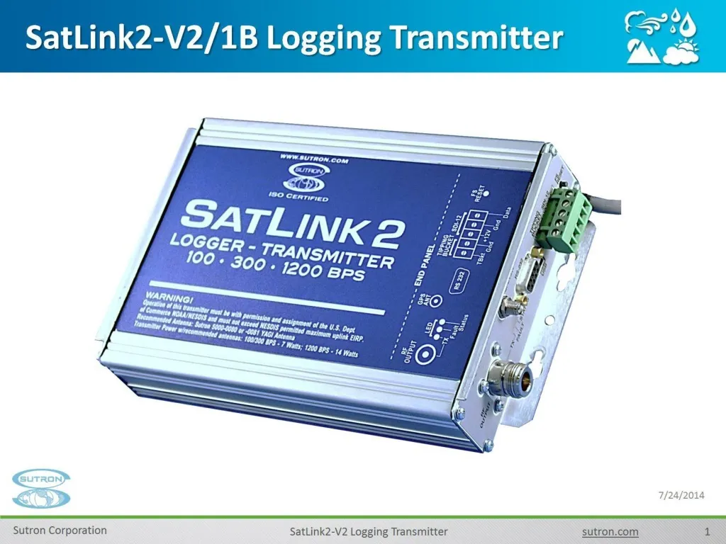 satlink2 v2 1b logging transmitter