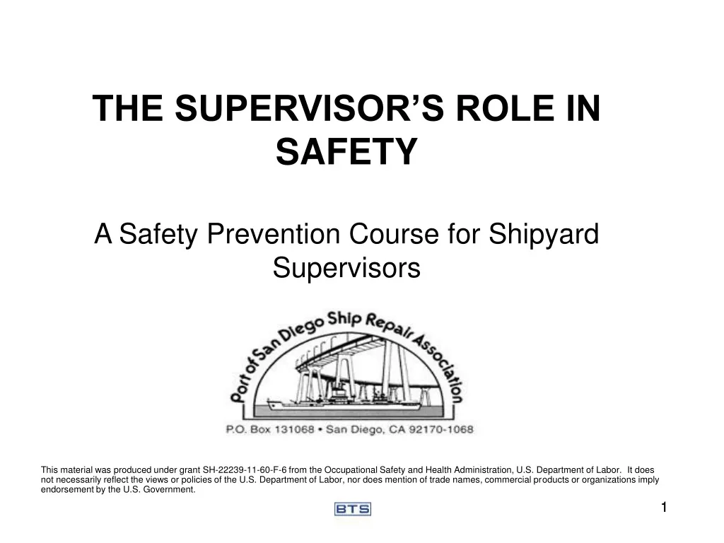 the supervisor s role in safety a safety
