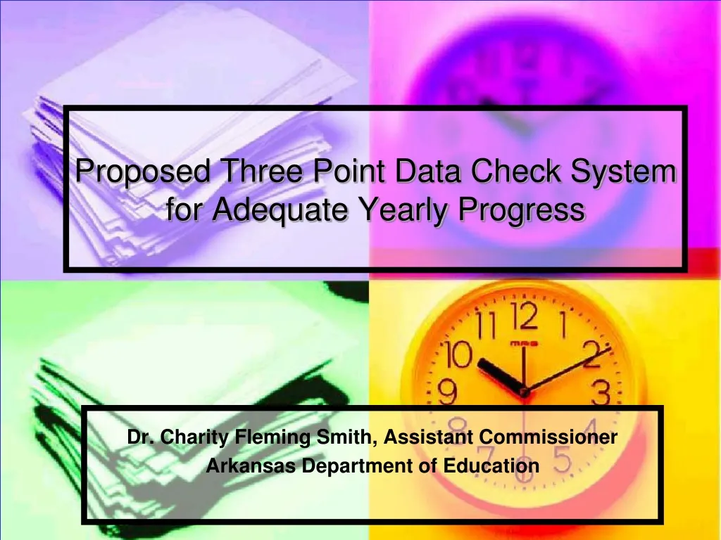 proposed three point data check system for adequate yearly progress