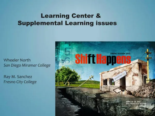 Learning Center Supplemental Learning issues