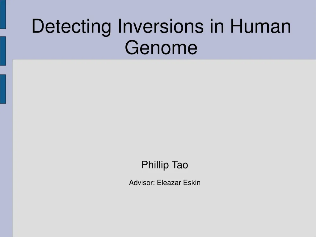 detecting inversions in human genome